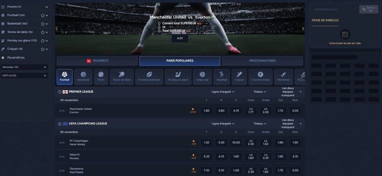 Betwarts Casino paris sportifs